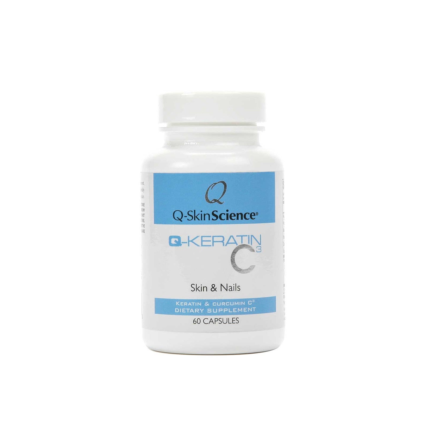 Q-SkinScience - Q-Keratin C3 is a nutritional supplement designed by world leading dermatologists based on the most advanced skin and nail health research currently available. It helps to restore and support skin and nail vitality and beauty. This scientifically designed nutritional formula provides essential nutrients such as Curcumin C3 Complex, Keratin, and Biotin to help support glowing, healthy skin and nails from the inside out.