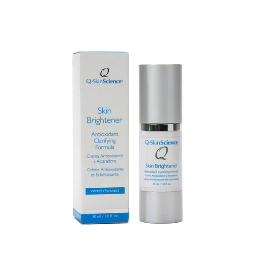 Quintessence® Skin Brightener is a light, easily absorbed cream designed as an alternative to high strength hydroquinone formulations for improving the appearance of facial and hand pigmentation. It can be used for long term face and hand brightening as well as for evening out skin tone. It also possesses excellent moisturizing and antioxidant properties. Quintessence® Skin Brightener is appropriate for all skin types.