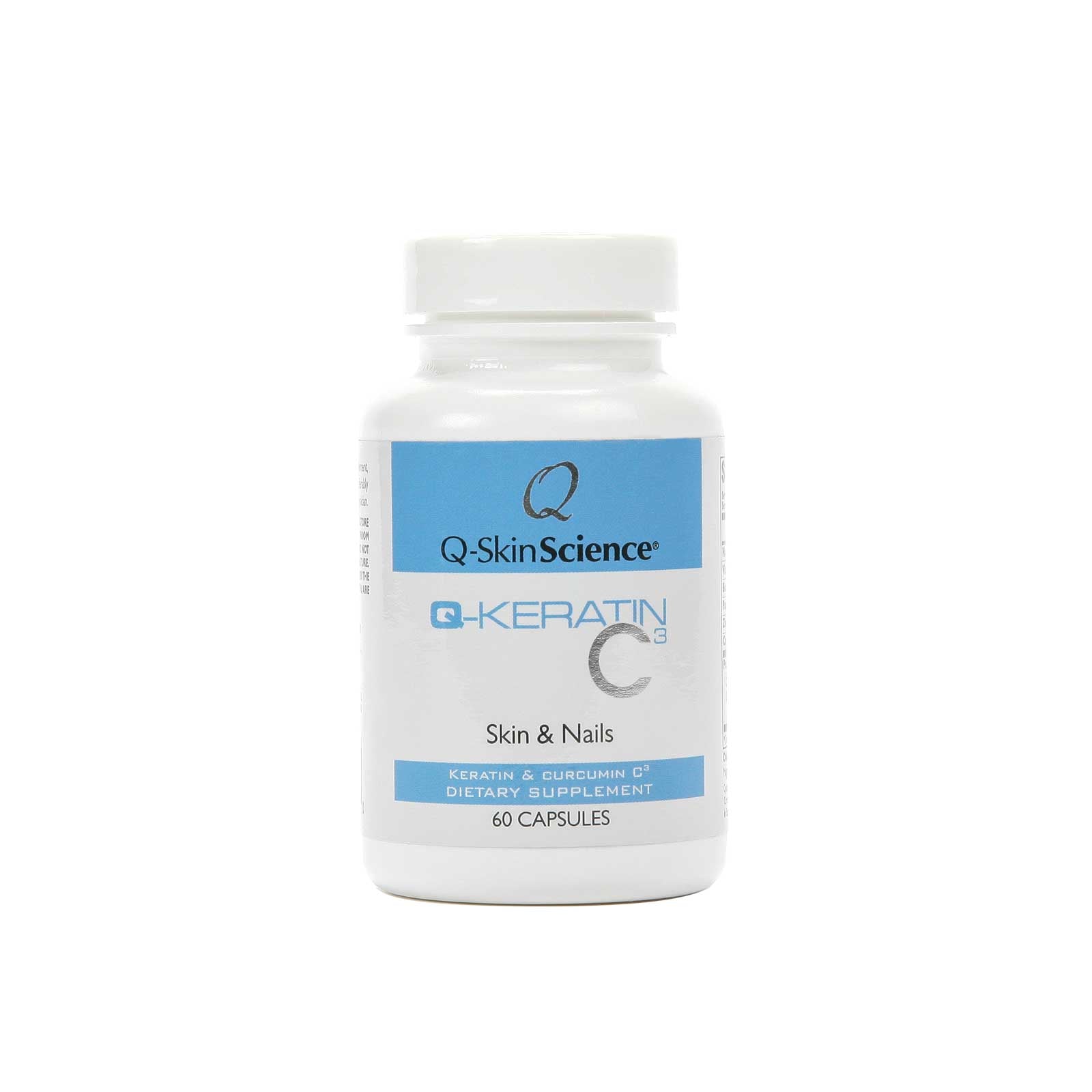 Q-SkinScience - Q-Keratin C3 is a nutritional supplement designed by world leading dermatologists based on the most advanced skin and nail health research currently available. It helps to restore and support skin and nail vitality and beauty. This scientifically designed nutritional formula provides essential nutrients such as Curcumin C3 Complex, Keratin, and Biotin to help support glowing, healthy skin and nails from the inside out.