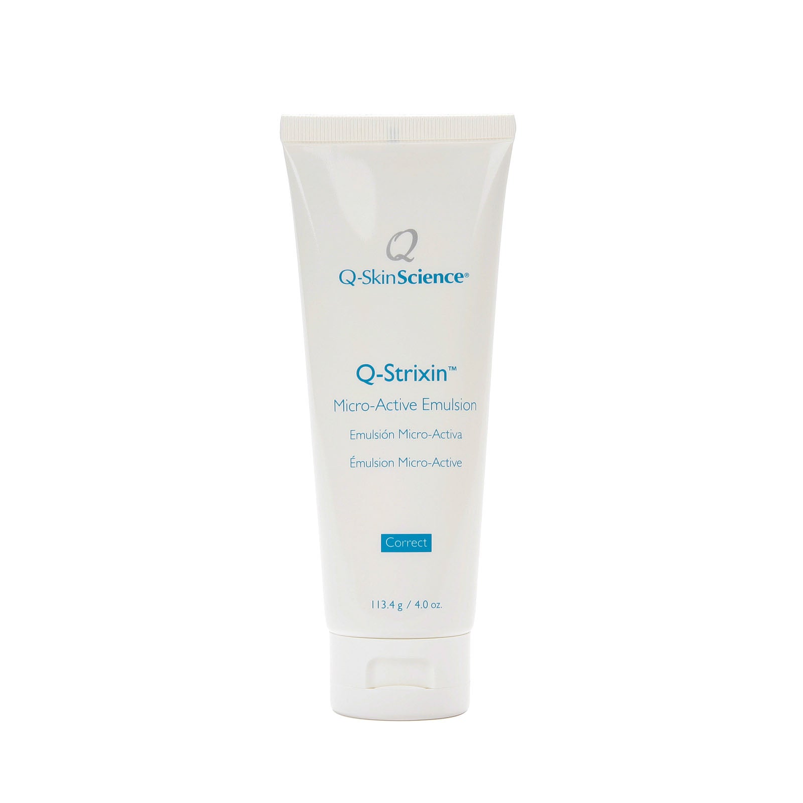Q-Strixin Micro-Active Emulsion is a new generation anti-aging formulation that restores, rejuvenates and revitalizes photo-aged skin. Photo-aging occurs when the underlying collagen and elastin support breaks down from continued exposure to the sun, cigarette smoke and pollution. This results in the skins’ foundation becoming, wrinkled and hyperpigmented. The superior benefits and results obtained with Q-Strixin Micro-Active Emulsion are due to its highly specialized ingredients.